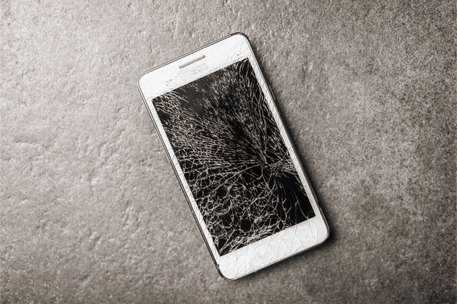 iPhone with battery indicator