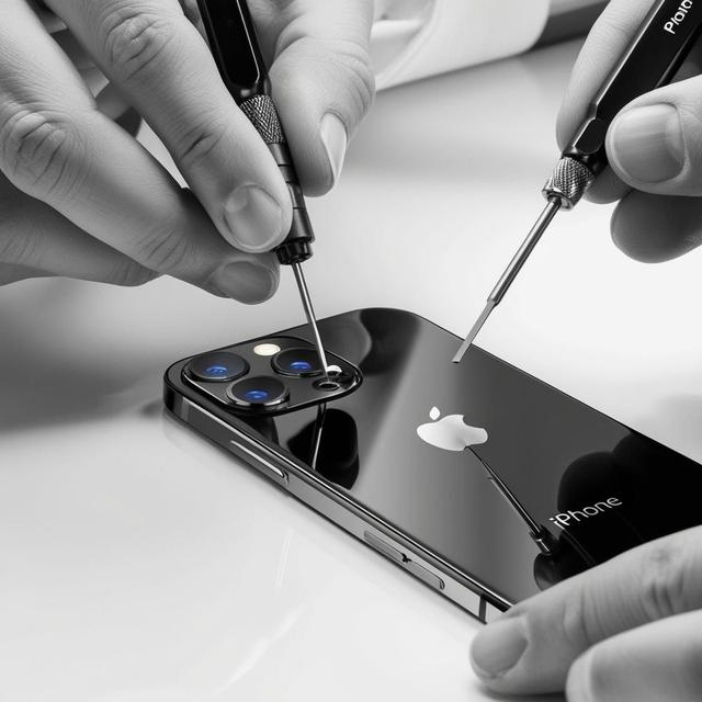 iPhone with battery indicator