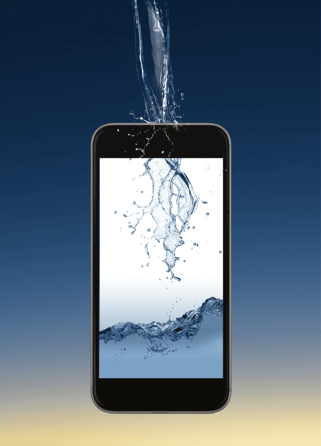 iPhone with battery indicator